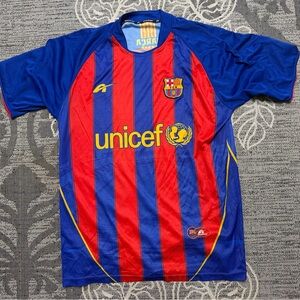 Men's Barcelona Blue and Red Soccer Jersey